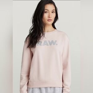 NWT - G-Star Women's Blush Pink Crew Neck Sweater, Size Med